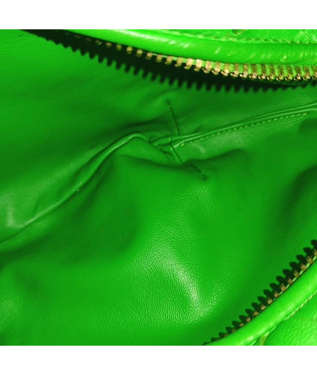 BOTTEGA VENETA Зеленая кожаная сумка с короткими ручками, фото 7