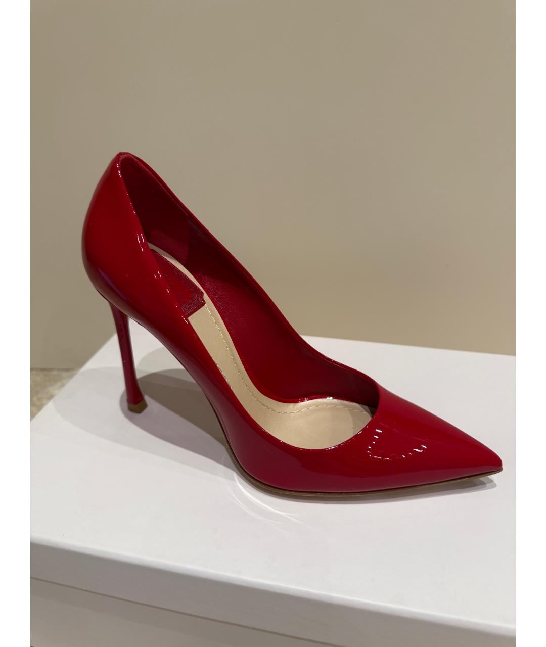 CHRISTIAN DIOR Красные туфли из лакированной кожи, фото 7