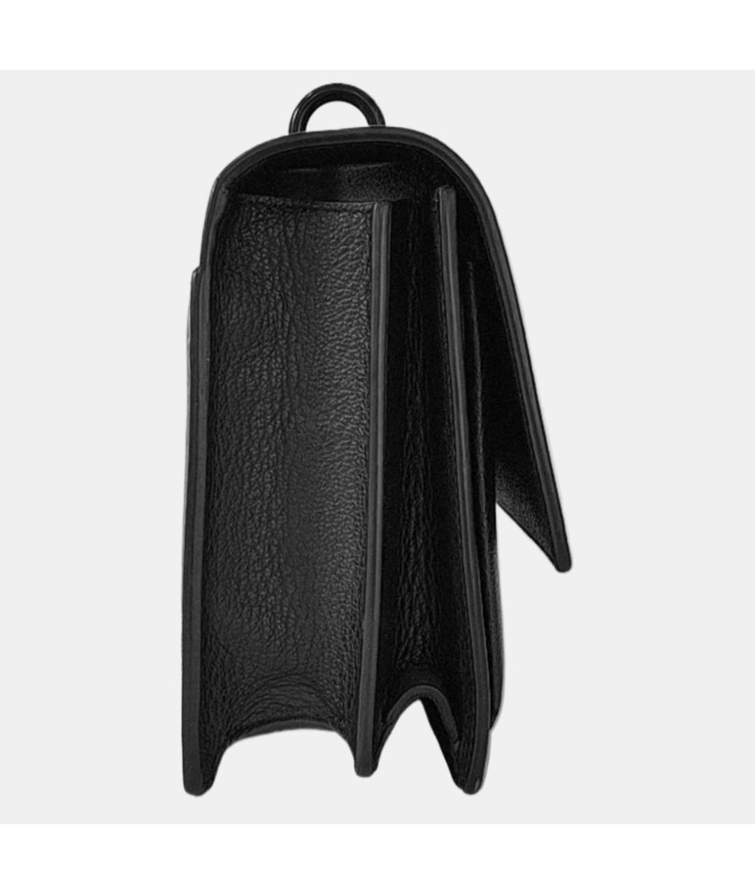 SAINT LAURENT Черная кожаная сумка через плечо, фото 3