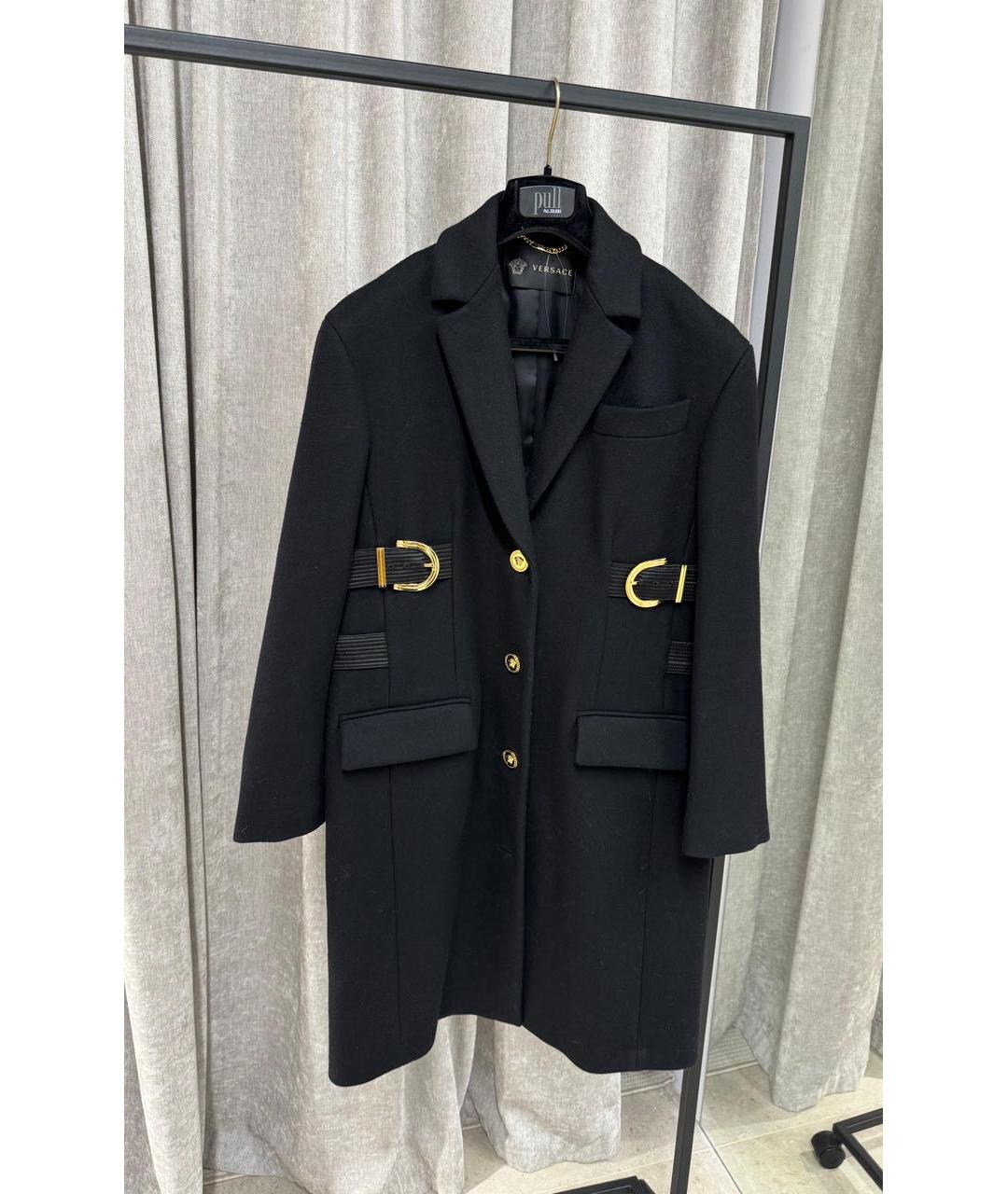 VERSACE Черное пальто, фото 3