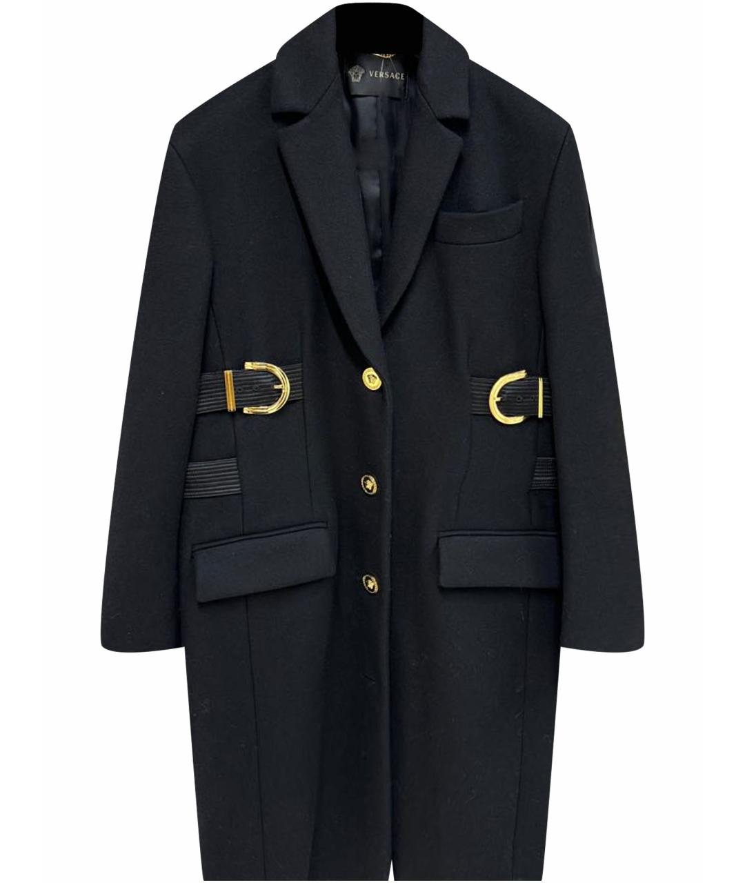 VERSACE Черное пальто, фото 1