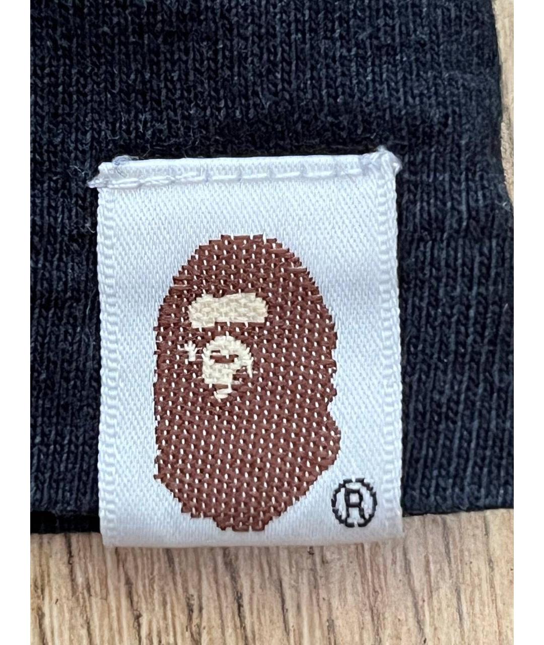 A BATHING APE Черная хлопковая футболка, фото 8