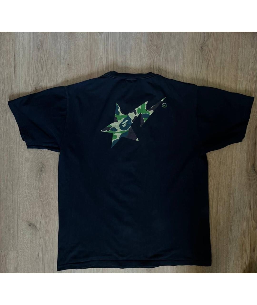A BATHING APE Черная хлопковая футболка, фото 2