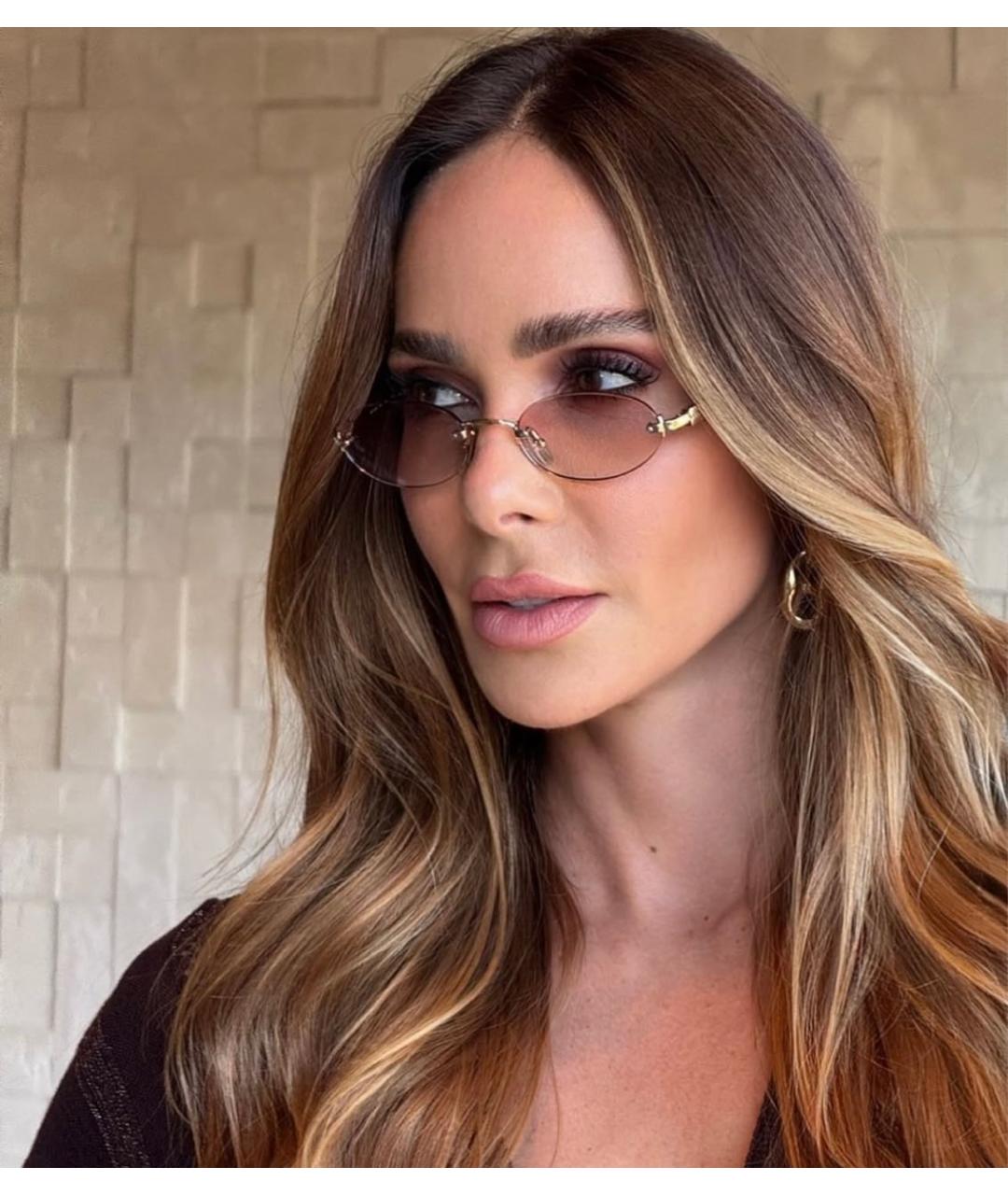 MIU MIU Золотые металлические солнцезащитные очки, фото 5
