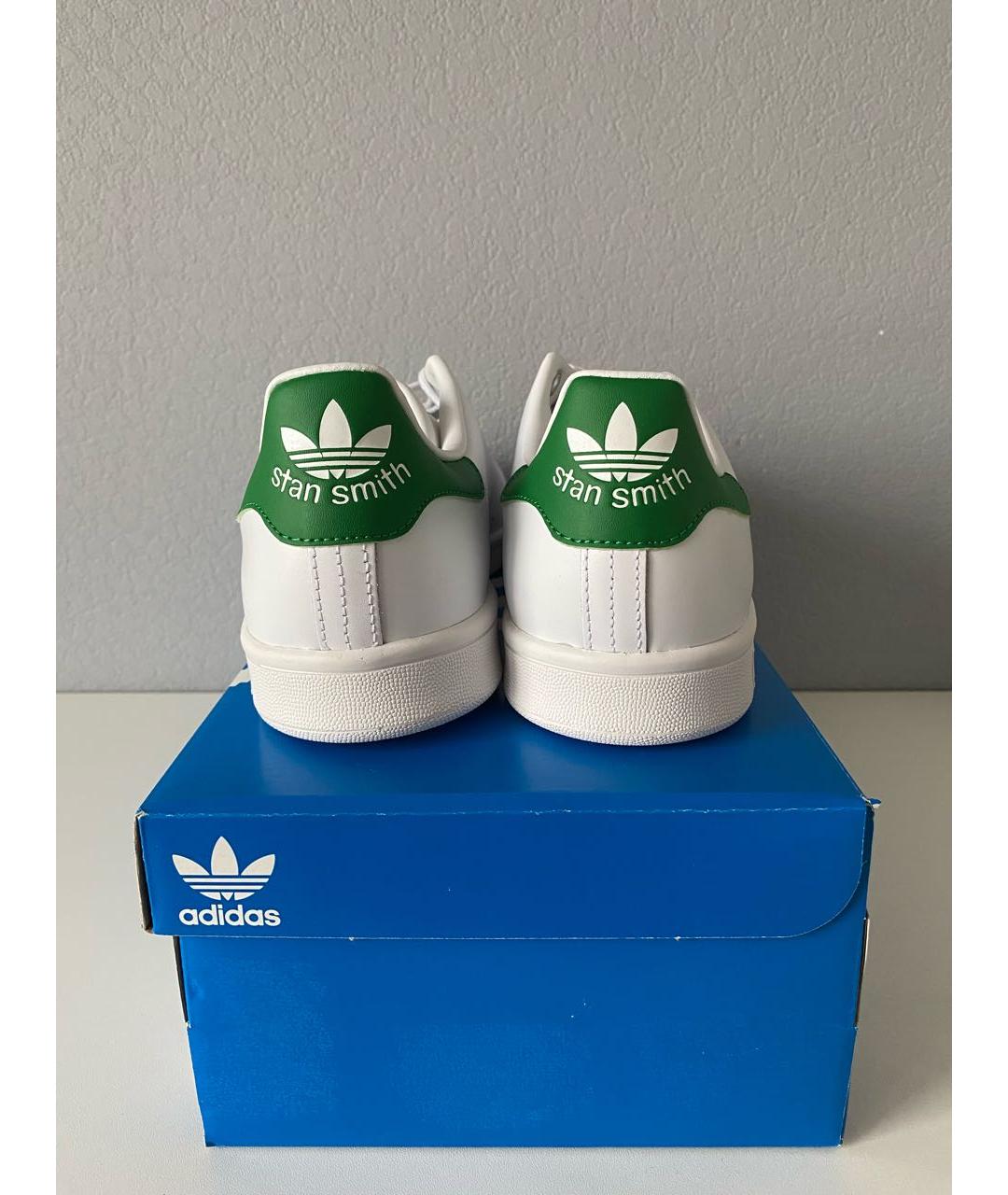 ADIDAS Белые кожаные низкие кроссовки / кеды, фото 5