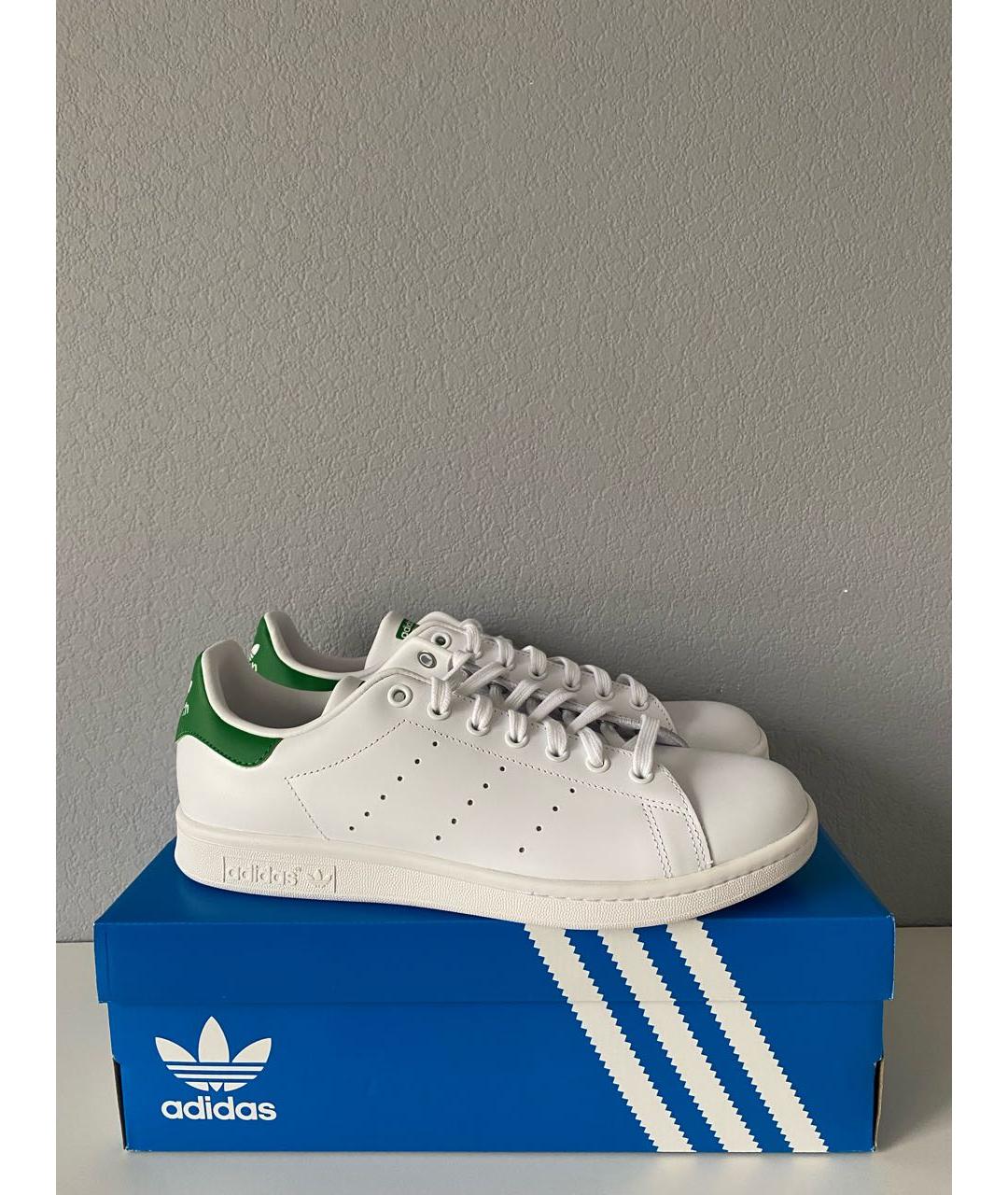 ADIDAS Белые кожаные низкие кроссовки / кеды, фото 4