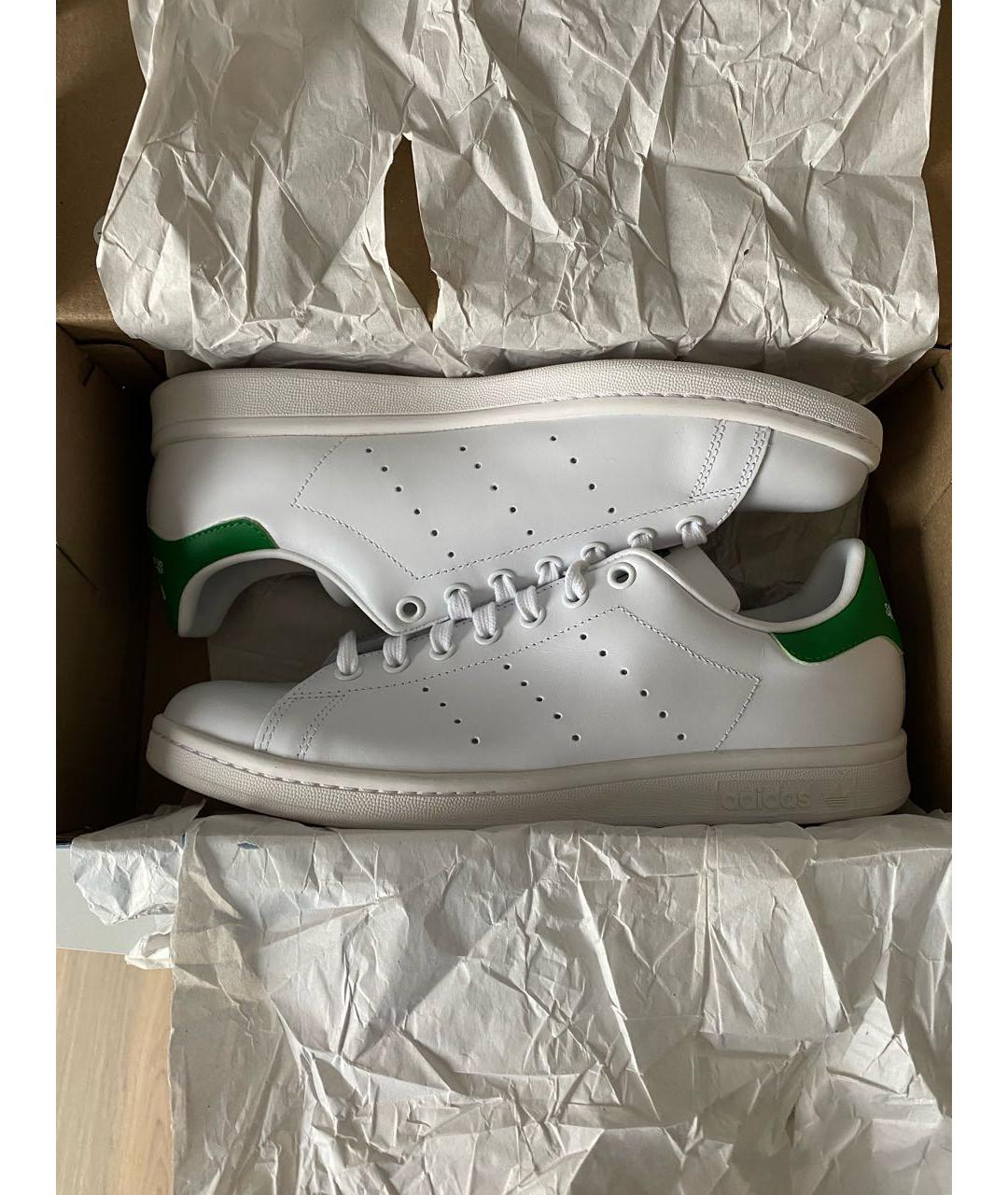 ADIDAS Белые кожаные низкие кроссовки / кеды, фото 2