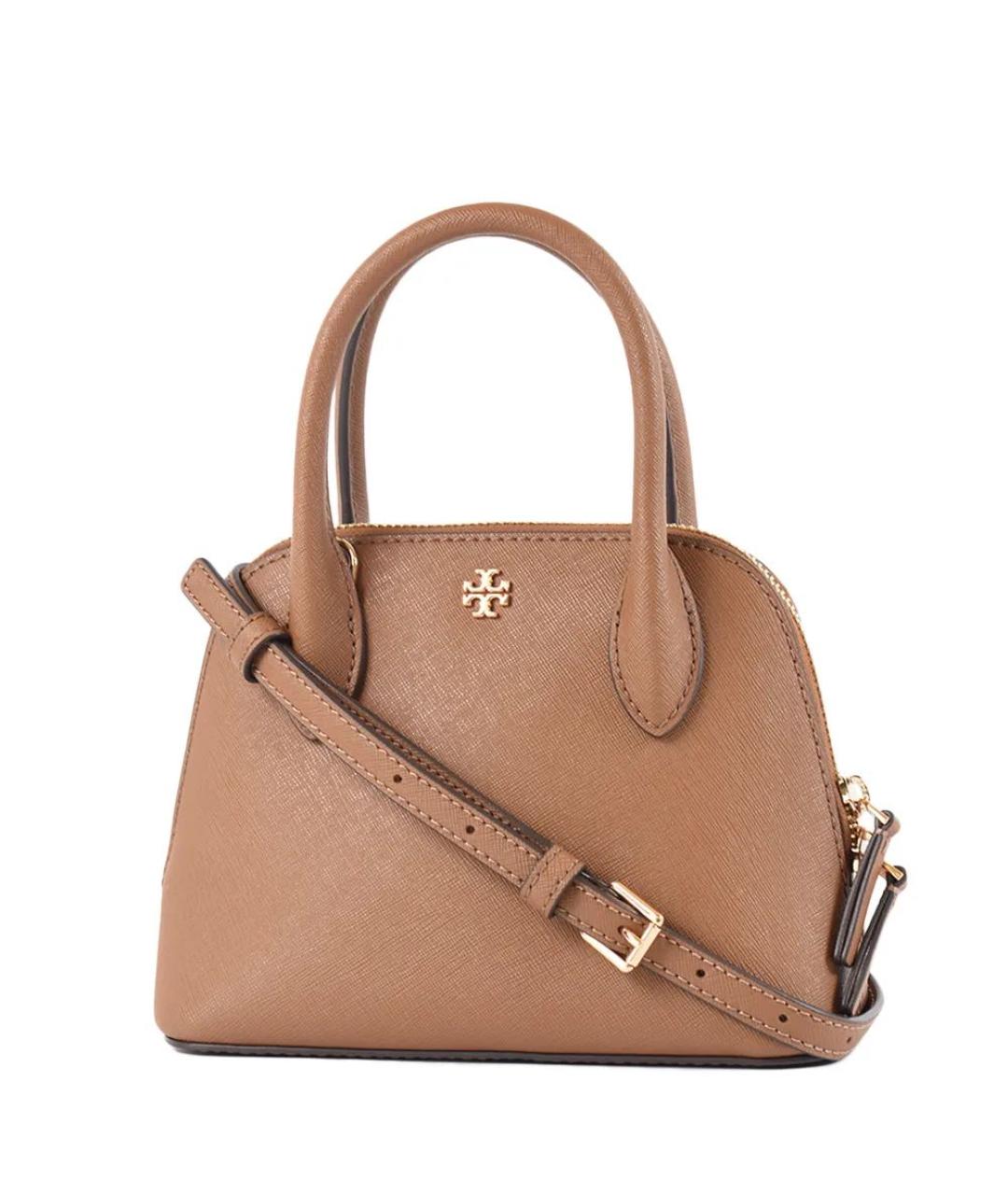 TORY BURCH Коричневая кожаная сумка через плечо, фото 9