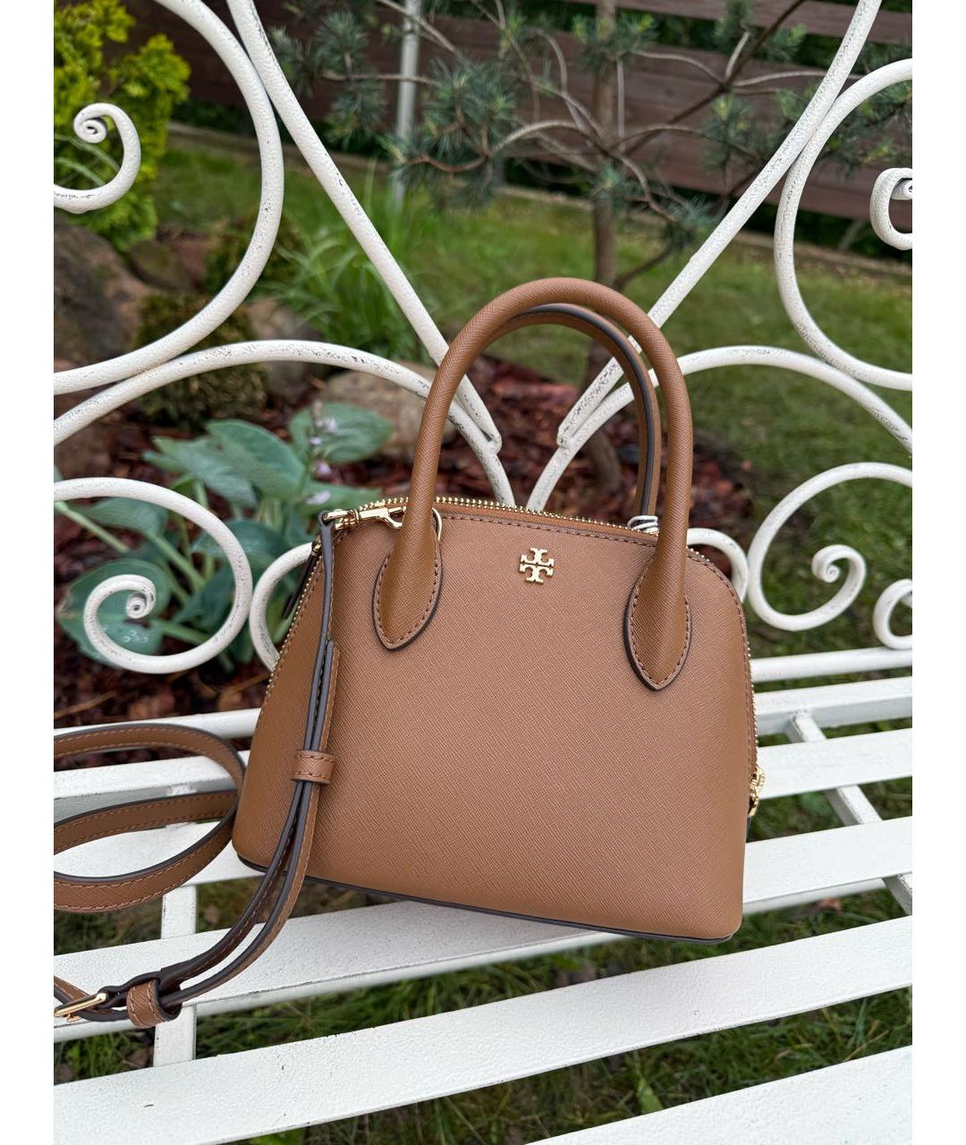 TORY BURCH Коричневая кожаная сумка через плечо, фото 3