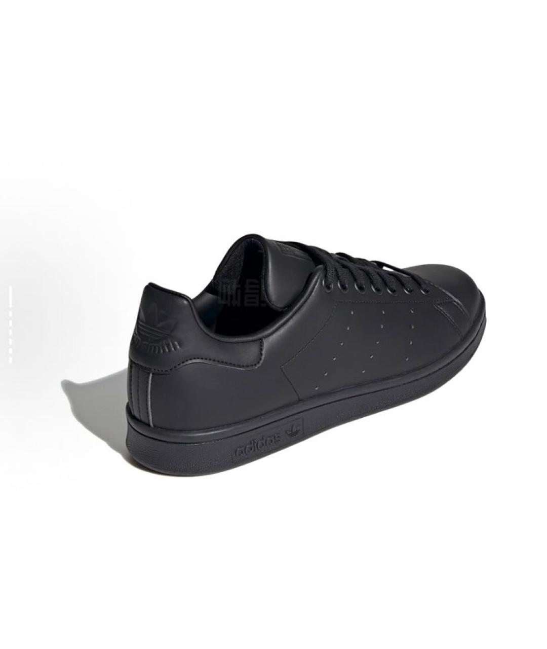 ADIDAS Черные кожаные низкие кроссовки / кеды, фото 5
