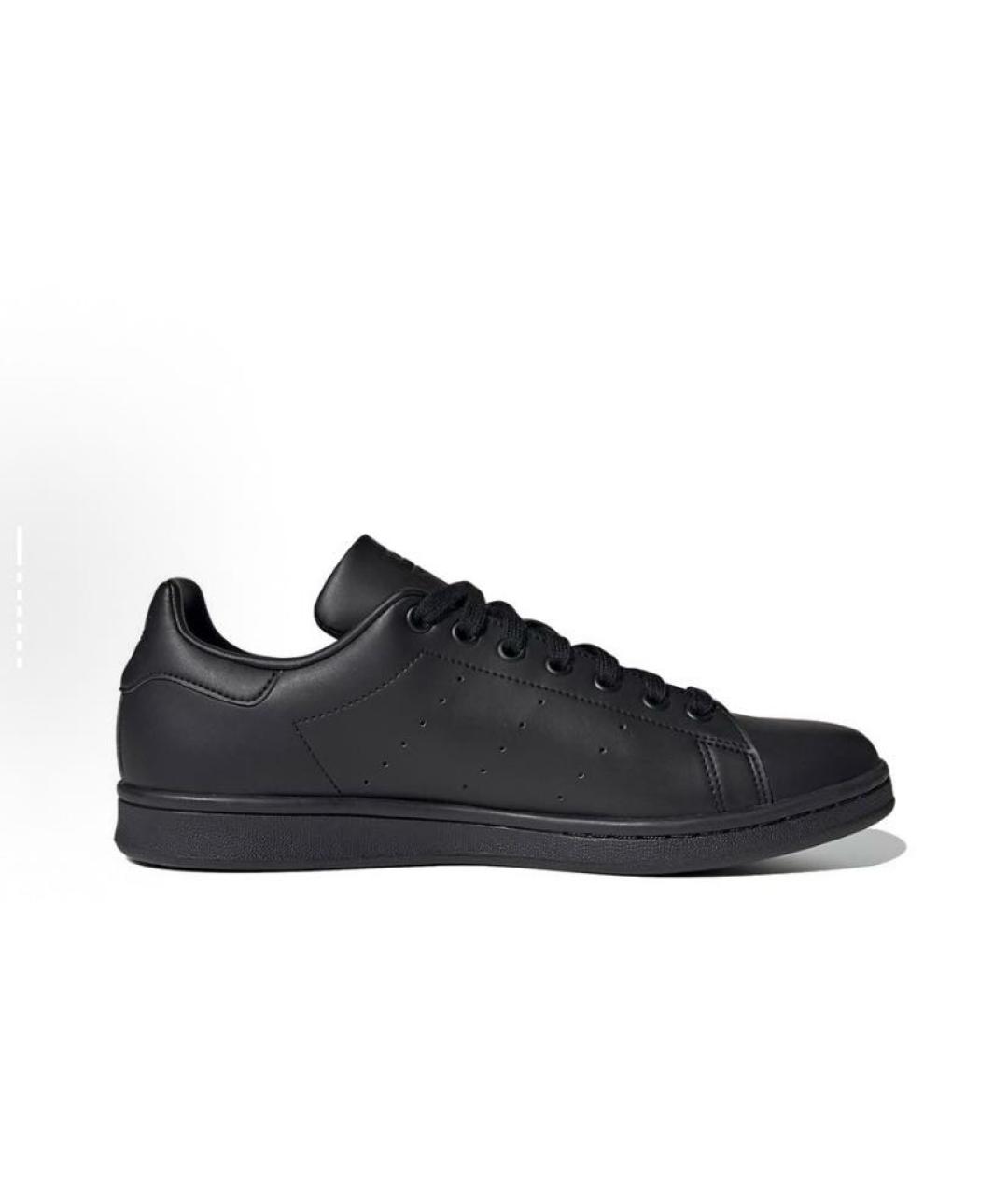 ADIDAS Черные кожаные низкие кроссовки / кеды, фото 3