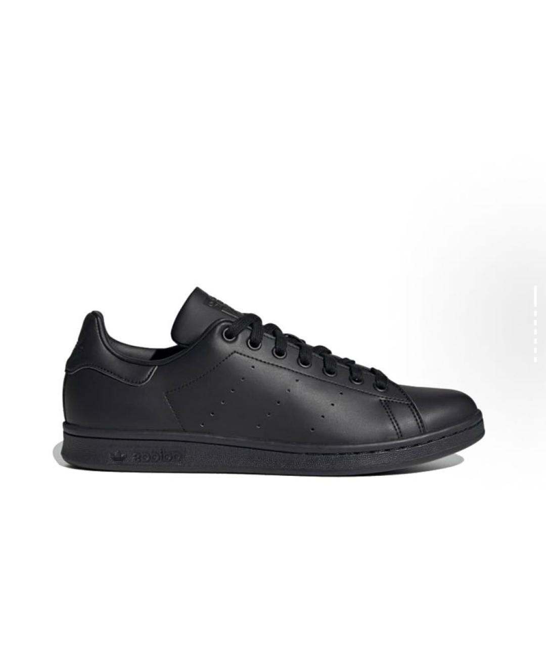 ADIDAS Черные кожаные низкие кроссовки / кеды, фото 8