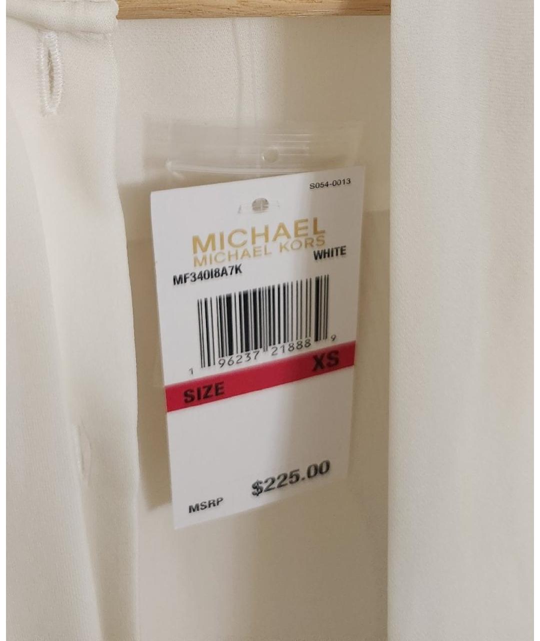 MICHAEL KORS Белая вискозная блузы, фото 4