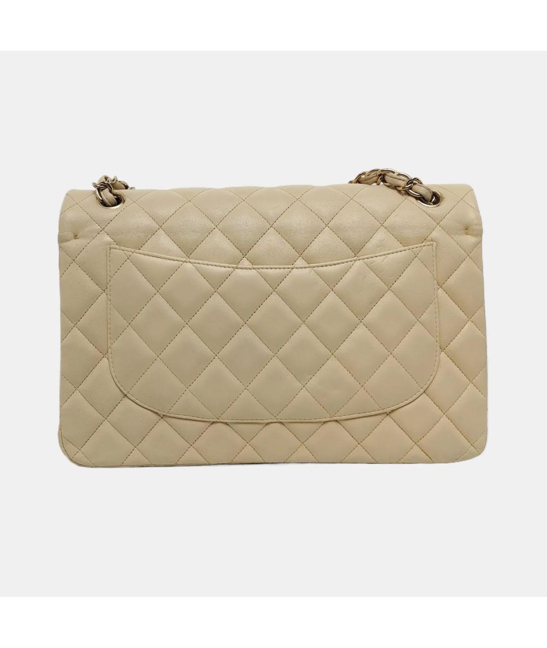 CHANEL Бежевая кожаная сумка через плечо, фото 3