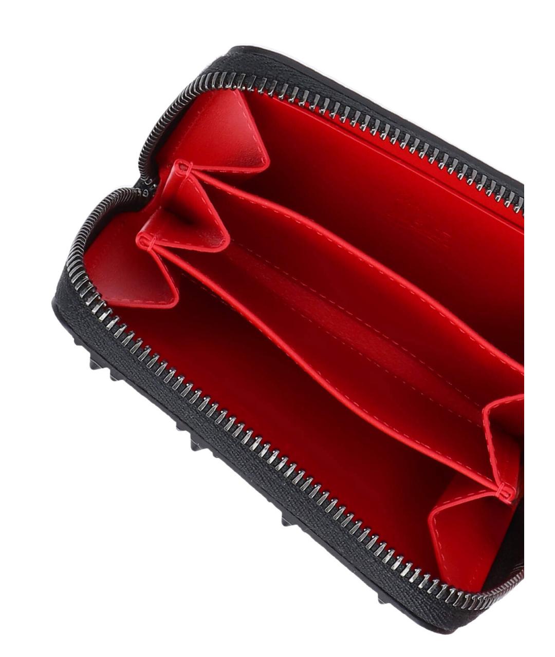CHRISTIAN LOUBOUTIN Черный кожаный кошелек, фото 5