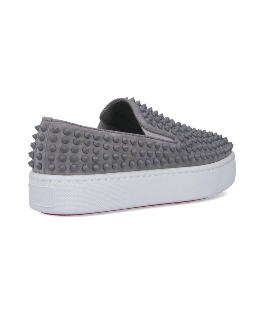 CHRISTIAN LOUBOUTIN Серые слипоны, фото 4