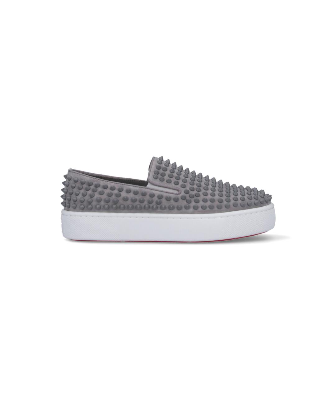 CHRISTIAN LOUBOUTIN Серые слипоны, фото 1
