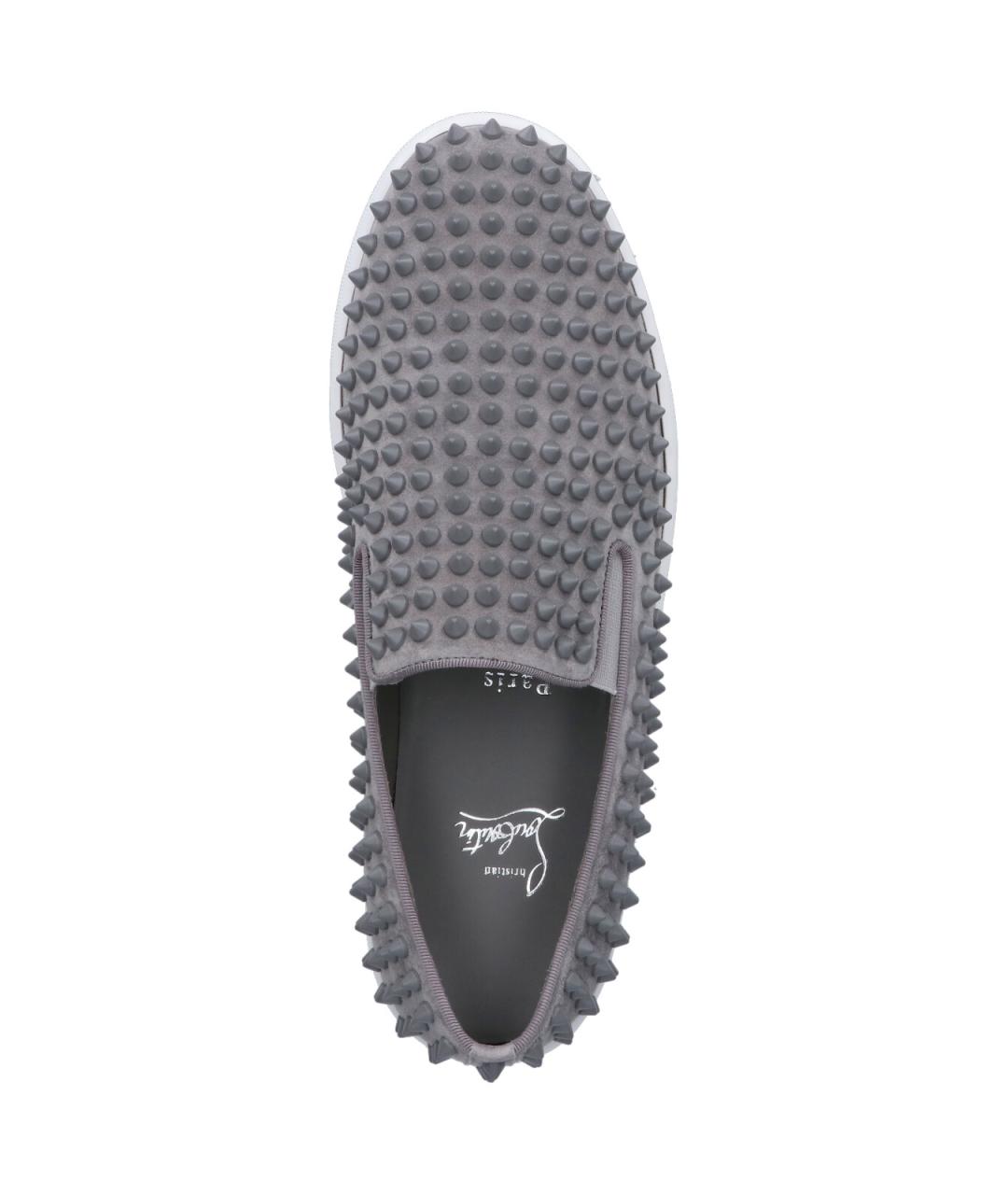 CHRISTIAN LOUBOUTIN Серые слипоны, фото 5