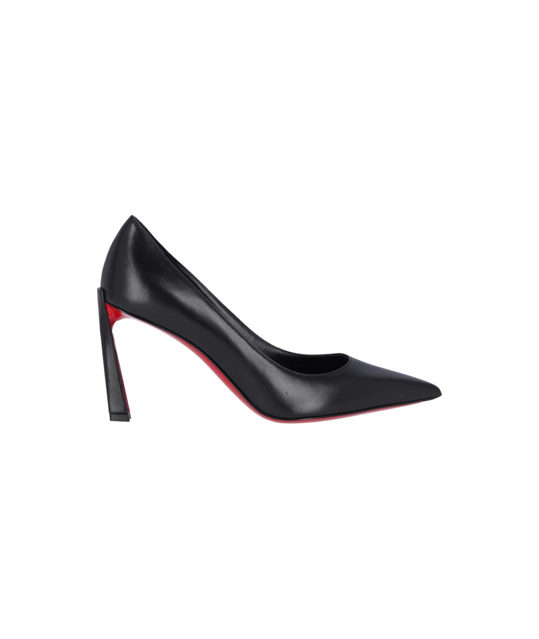 CHRISTIAN LOUBOUTIN Черные кожаные туфли, фото 1