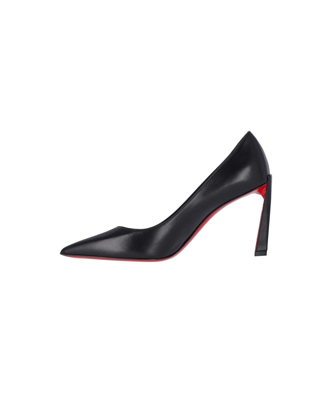 CHRISTIAN LOUBOUTIN Черные кожаные туфли, фото 3