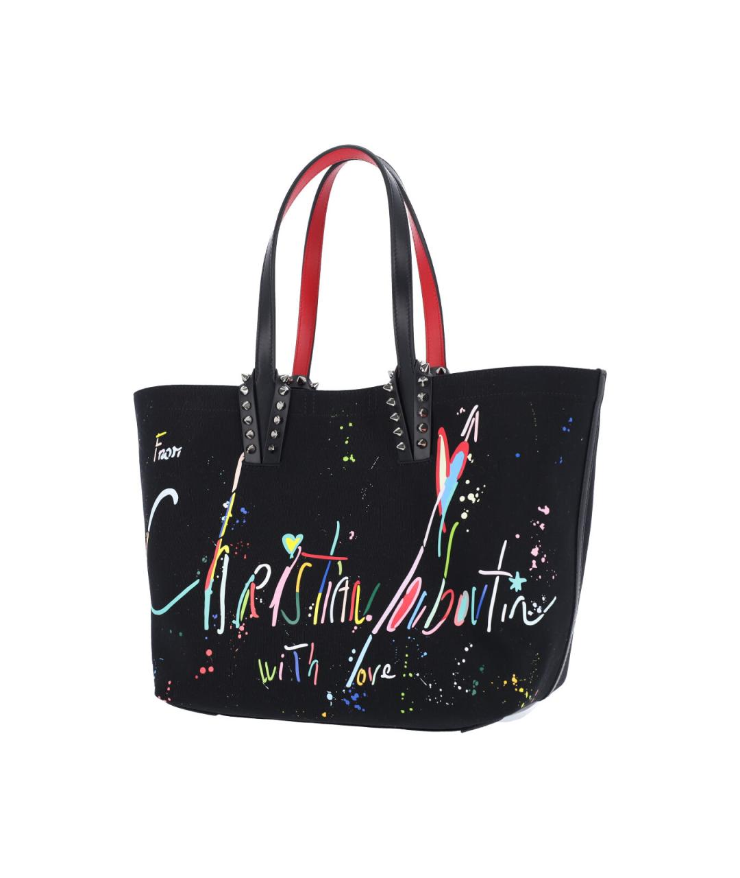 CHRISTIAN LOUBOUTIN Черная сумка тоут, фото 2