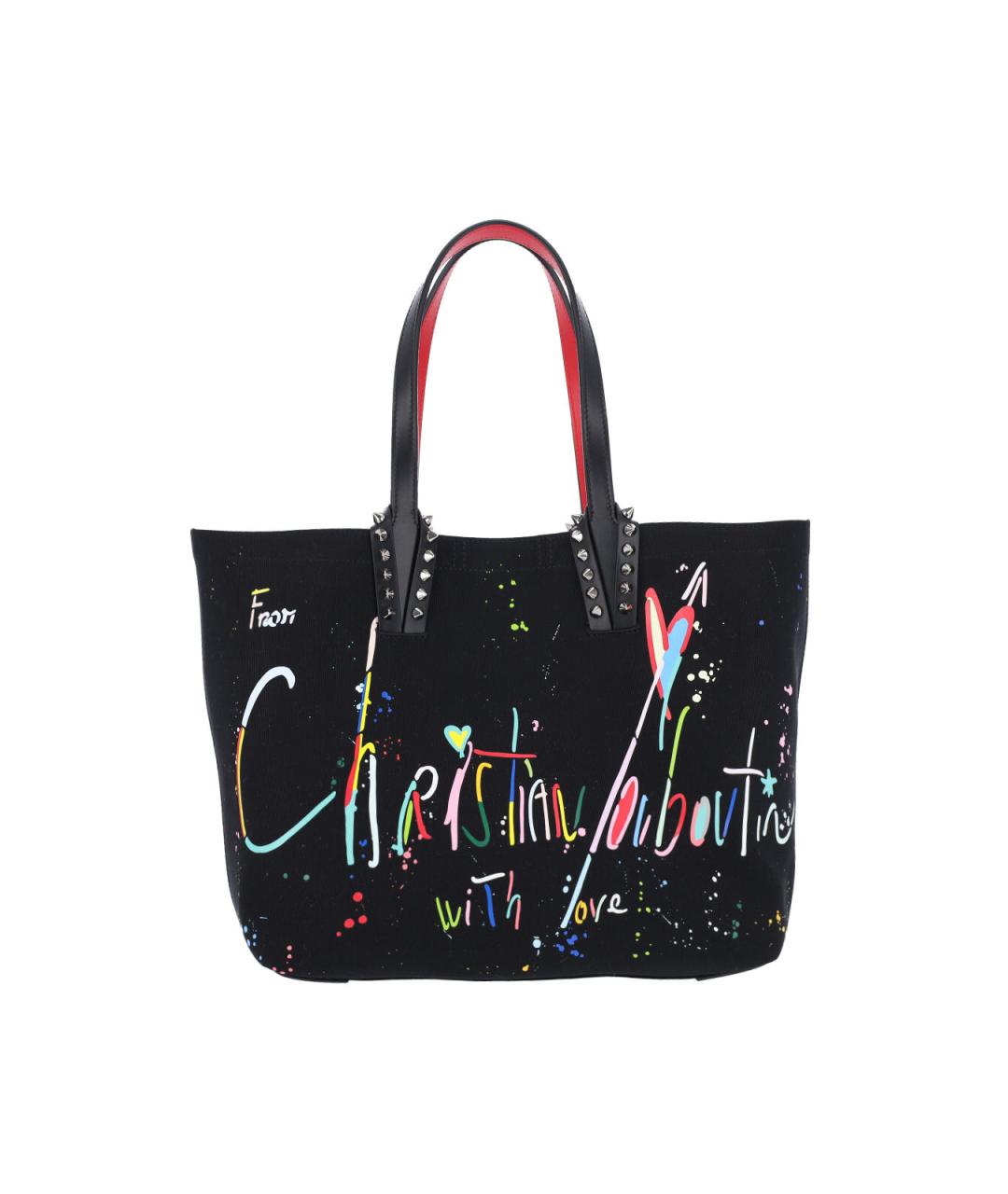 CHRISTIAN LOUBOUTIN Черная сумка тоут, фото 1