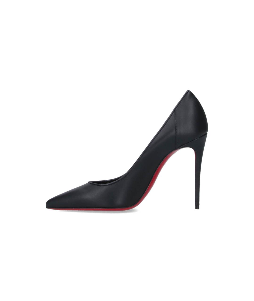 CHRISTIAN LOUBOUTIN Черные кожаные туфли, фото 3