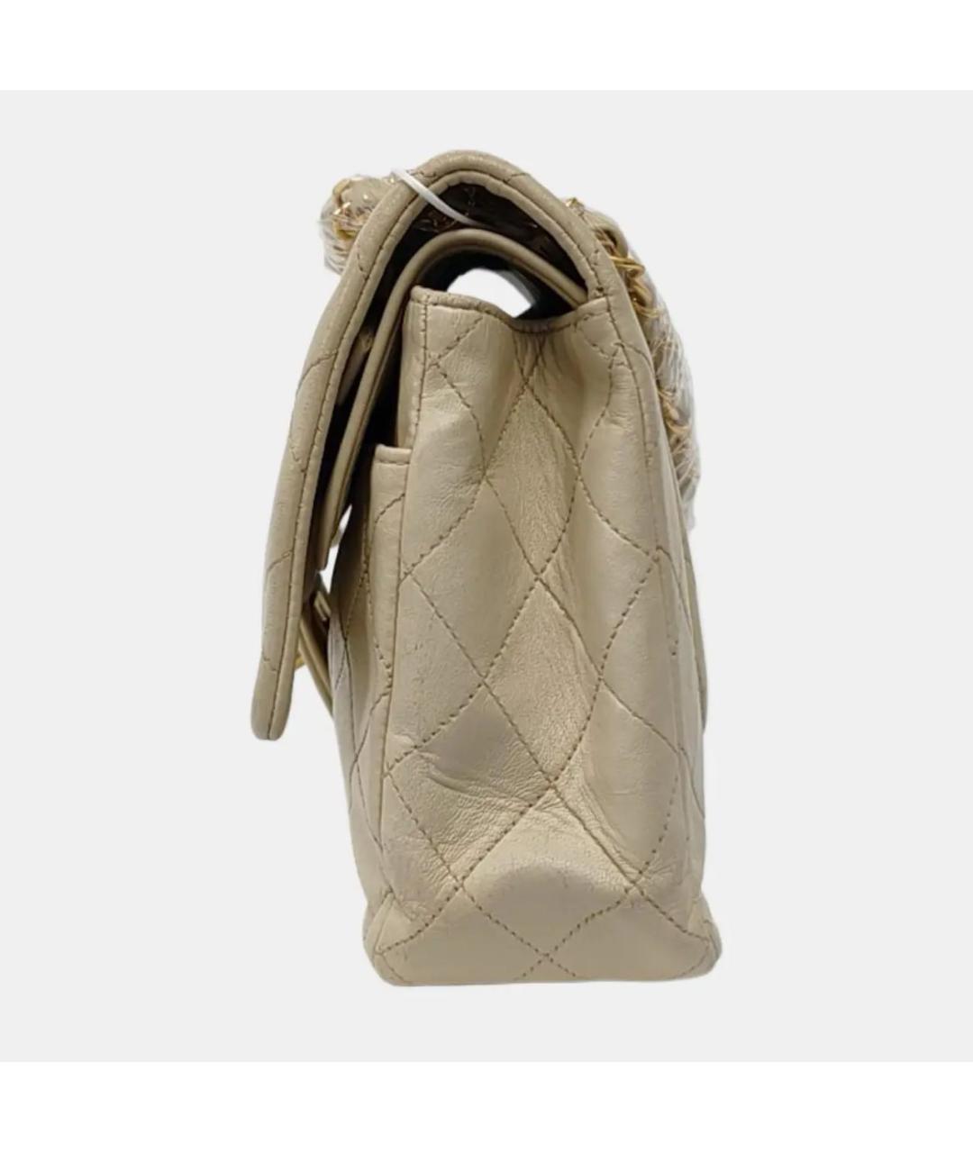 CHANEL Бежевая кожаная сумка через плечо, фото 2