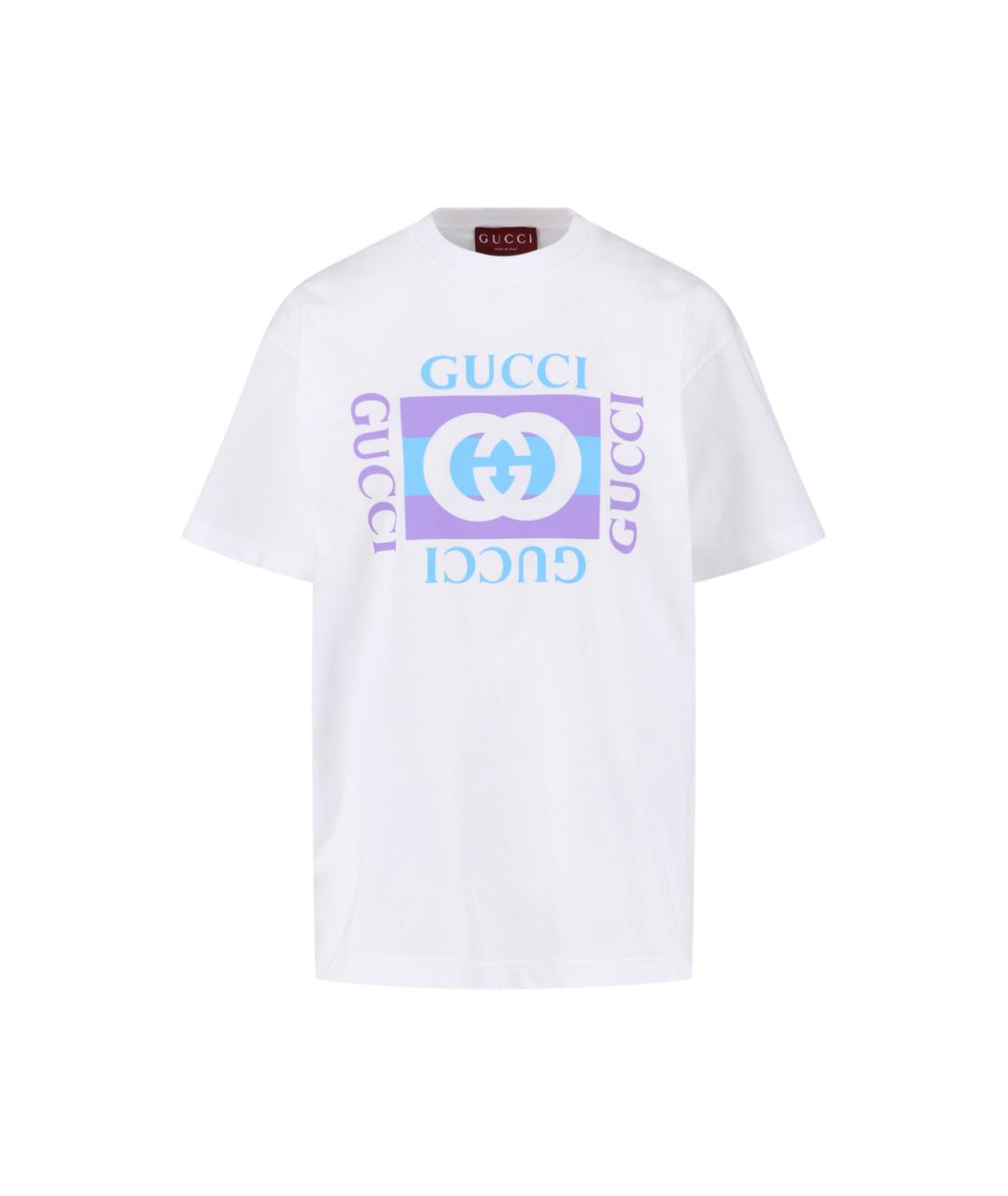 GUCCI Белая хлопковая футболка, фото 1