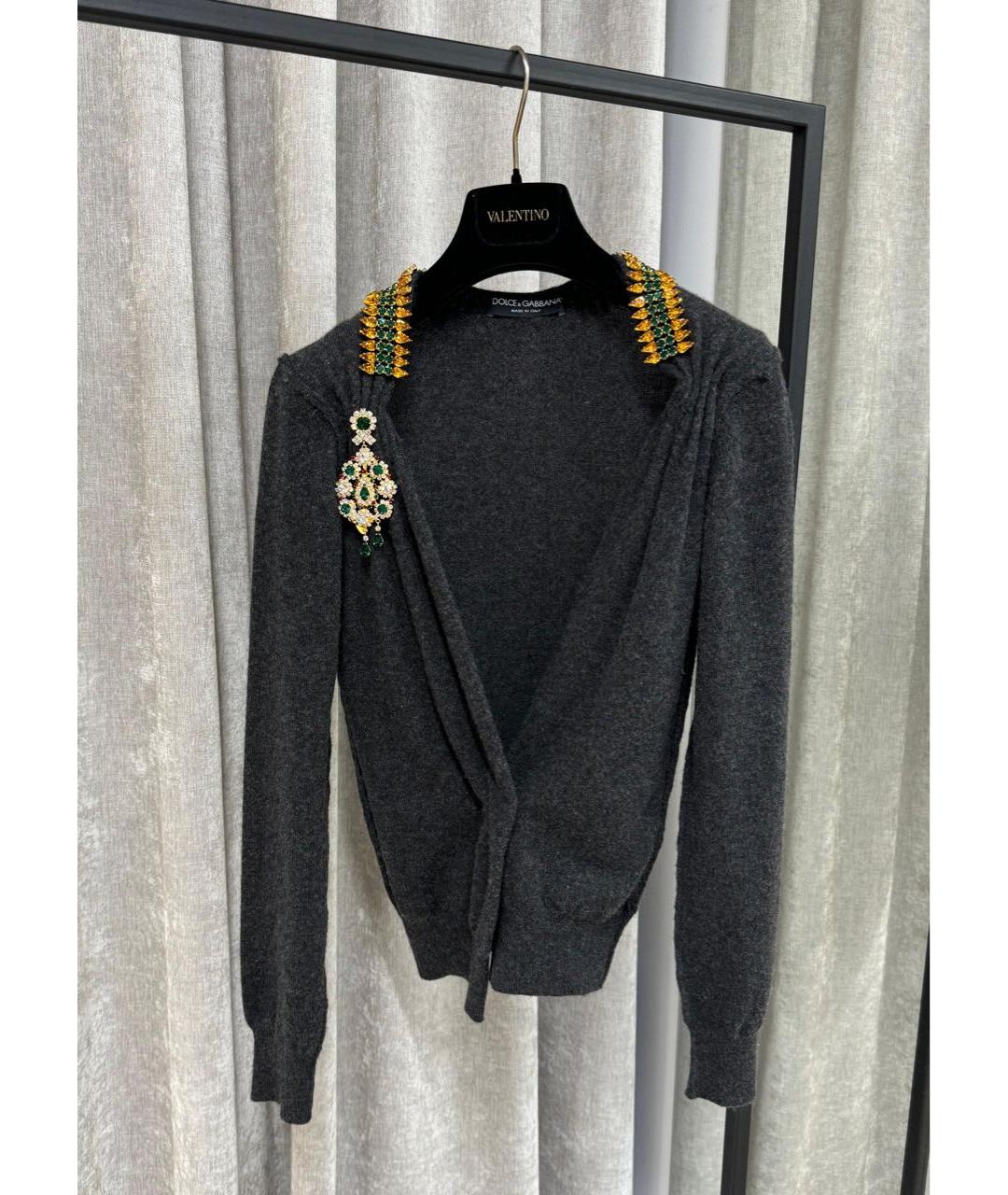 DOLCE&GABBANA Черный кашемировый кардиган, фото 2