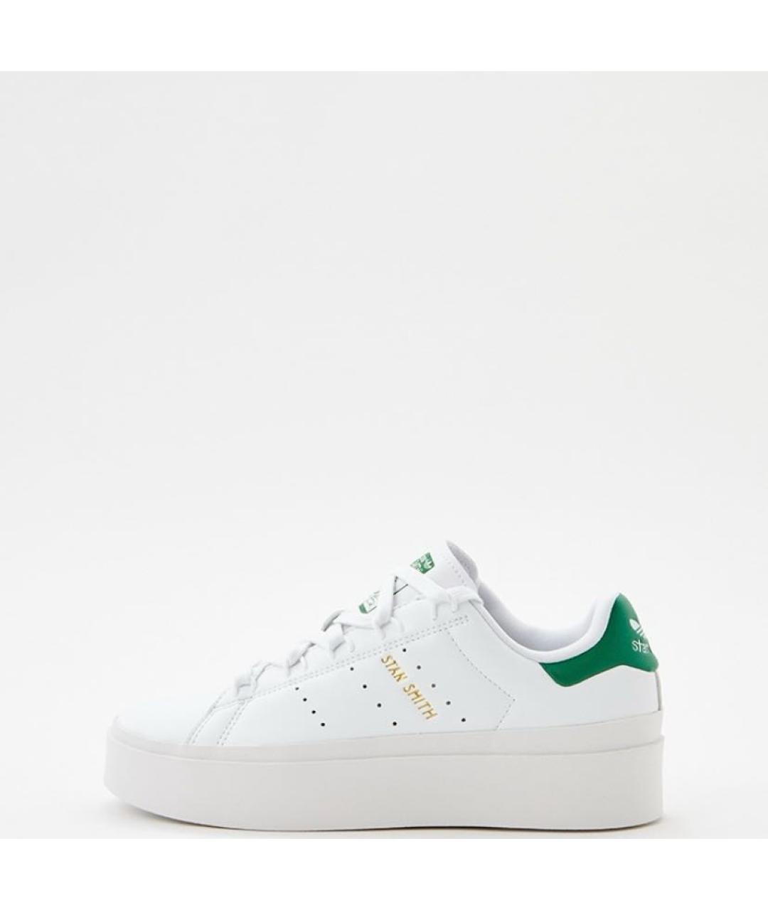 ADIDAS Белые кожаные низкие кроссовки / кеды, фото 2