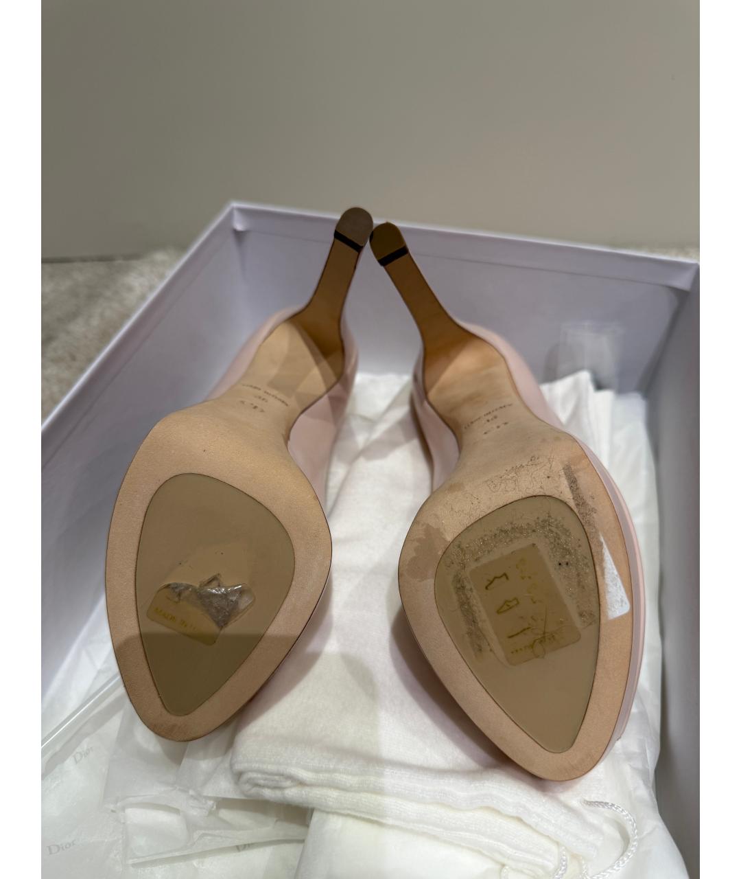 CHRISTIAN DIOR Розовые кожаные туфли, фото 5