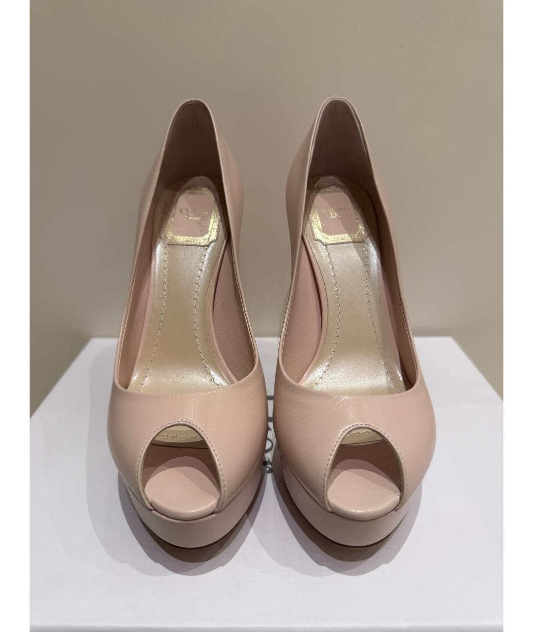 CHRISTIAN DIOR Розовые кожаные туфли, фото 2