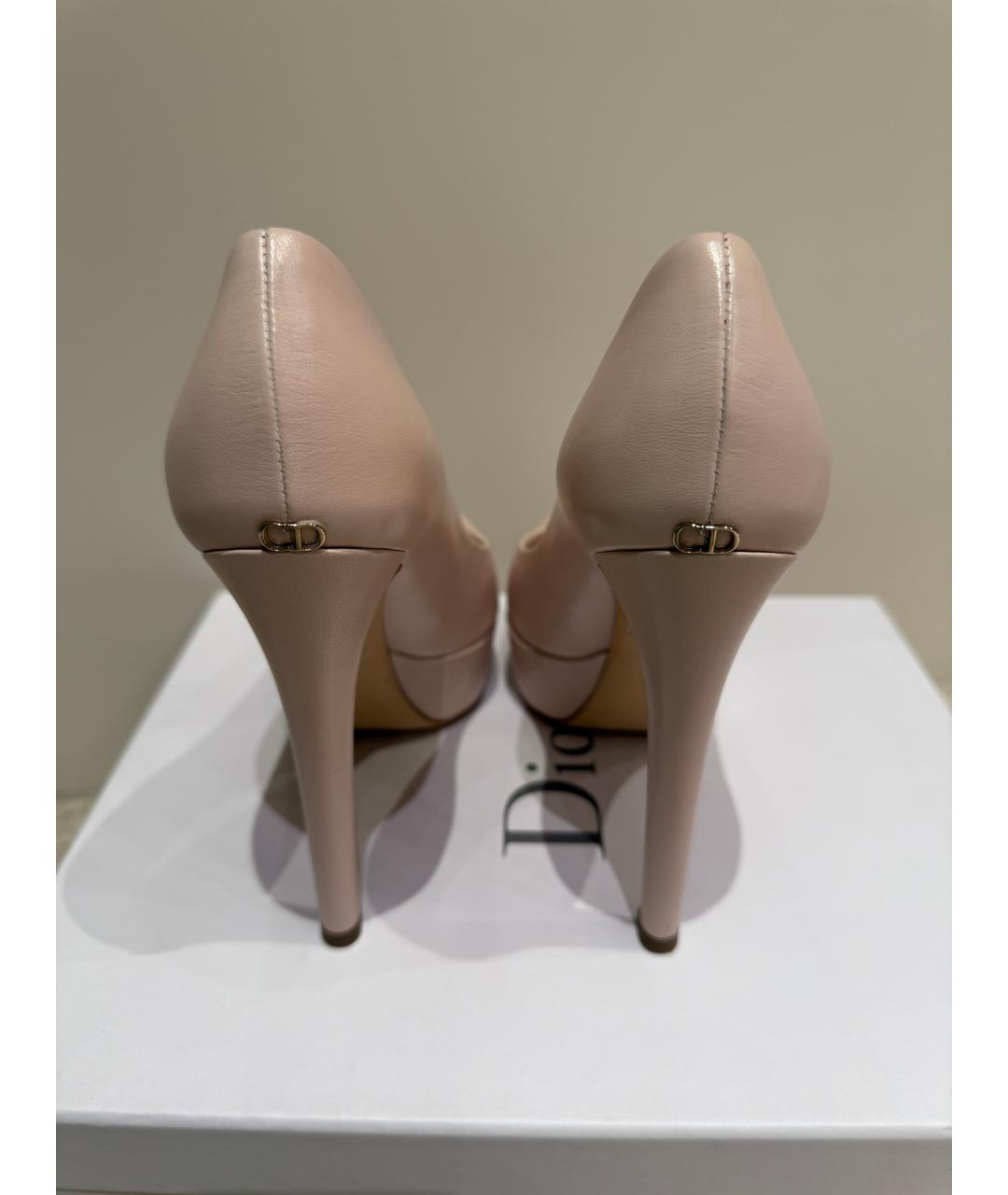 CHRISTIAN DIOR Розовые кожаные туфли, фото 4