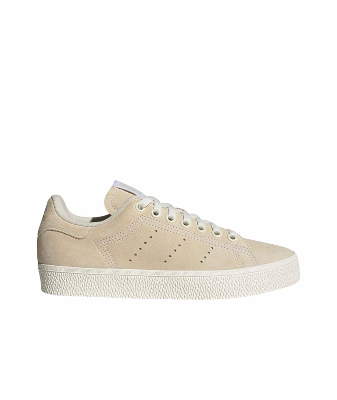 ADIDAS Бежевые замшевые низкие кроссовки / кеды, фото 1