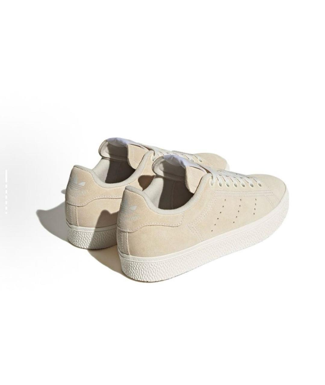 ADIDAS Бежевые замшевые низкие кроссовки / кеды, фото 5