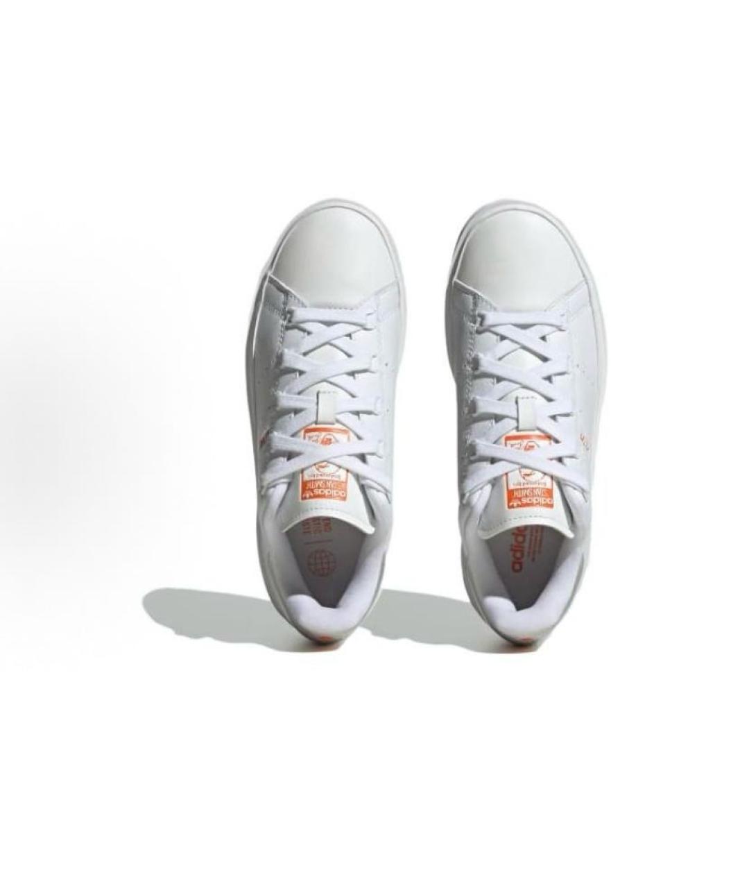 ADIDAS Белые кожаные низкие кроссовки / кеды, фото 4