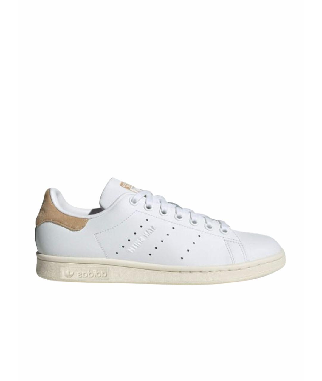 ADIDAS Белые кожаные низкие кроссовки / кеды, фото 1