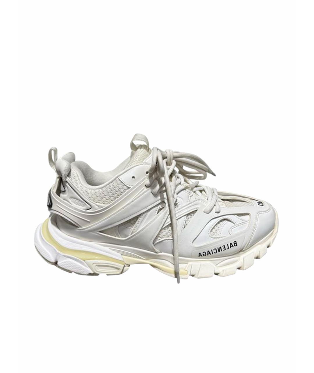 BALENCIAGA Белые кожаные кроссовки, фото 1