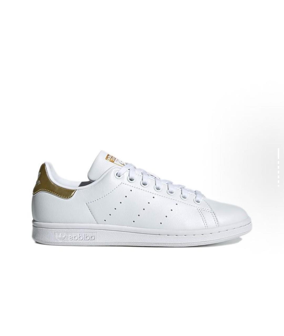 ADIDAS Белые кожаные низкие кроссовки / кеды, фото 6