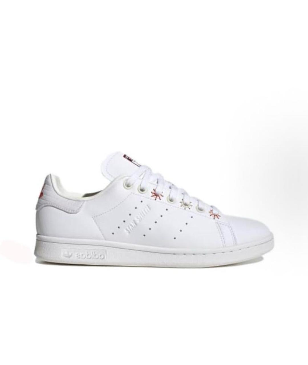 ADIDAS Белые кожаные низкие кроссовки / кеды, фото 6