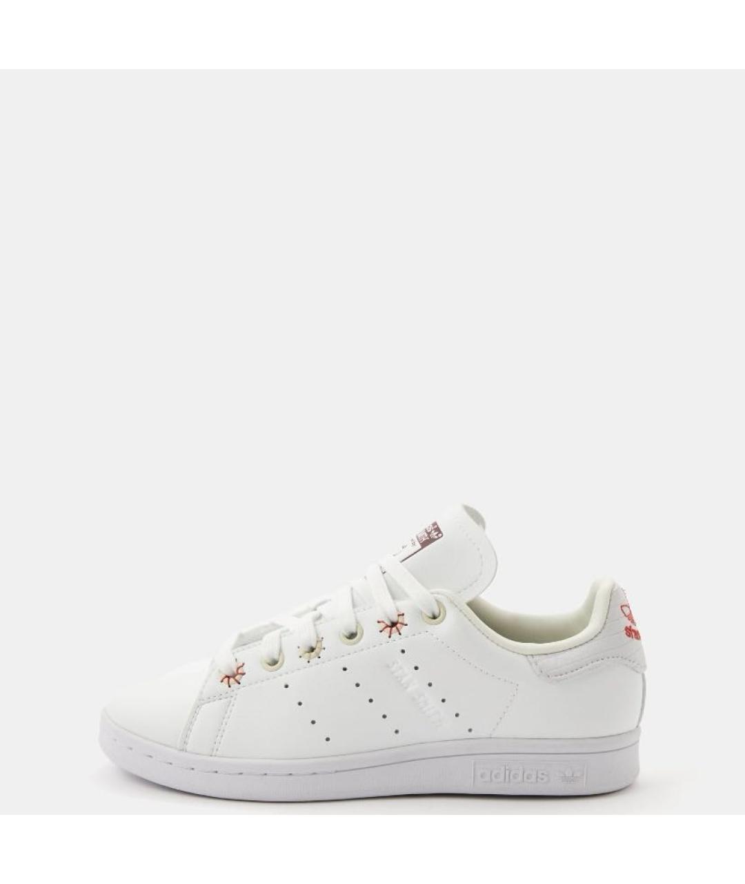 ADIDAS Белые кожаные низкие кроссовки / кеды, фото 2