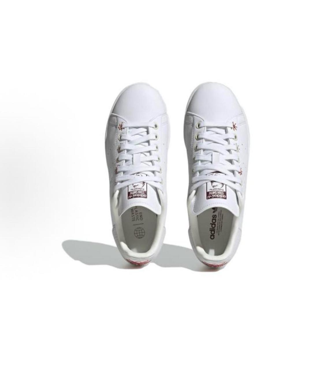 ADIDAS Белые кожаные низкие кроссовки / кеды, фото 4