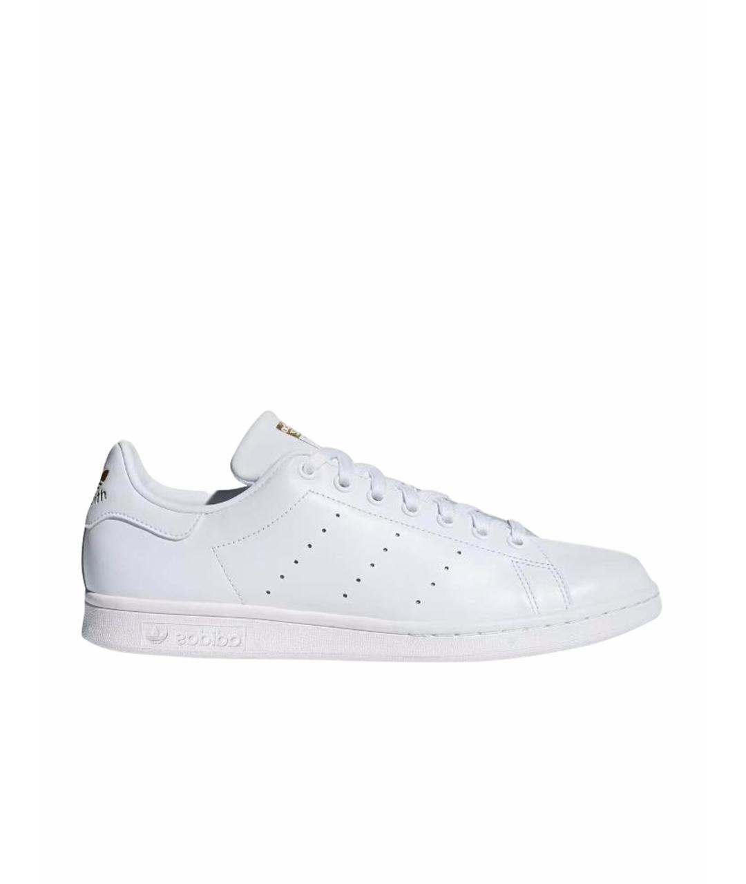 ADIDAS Белые кожаные низкие кроссовки / кеды, фото 1