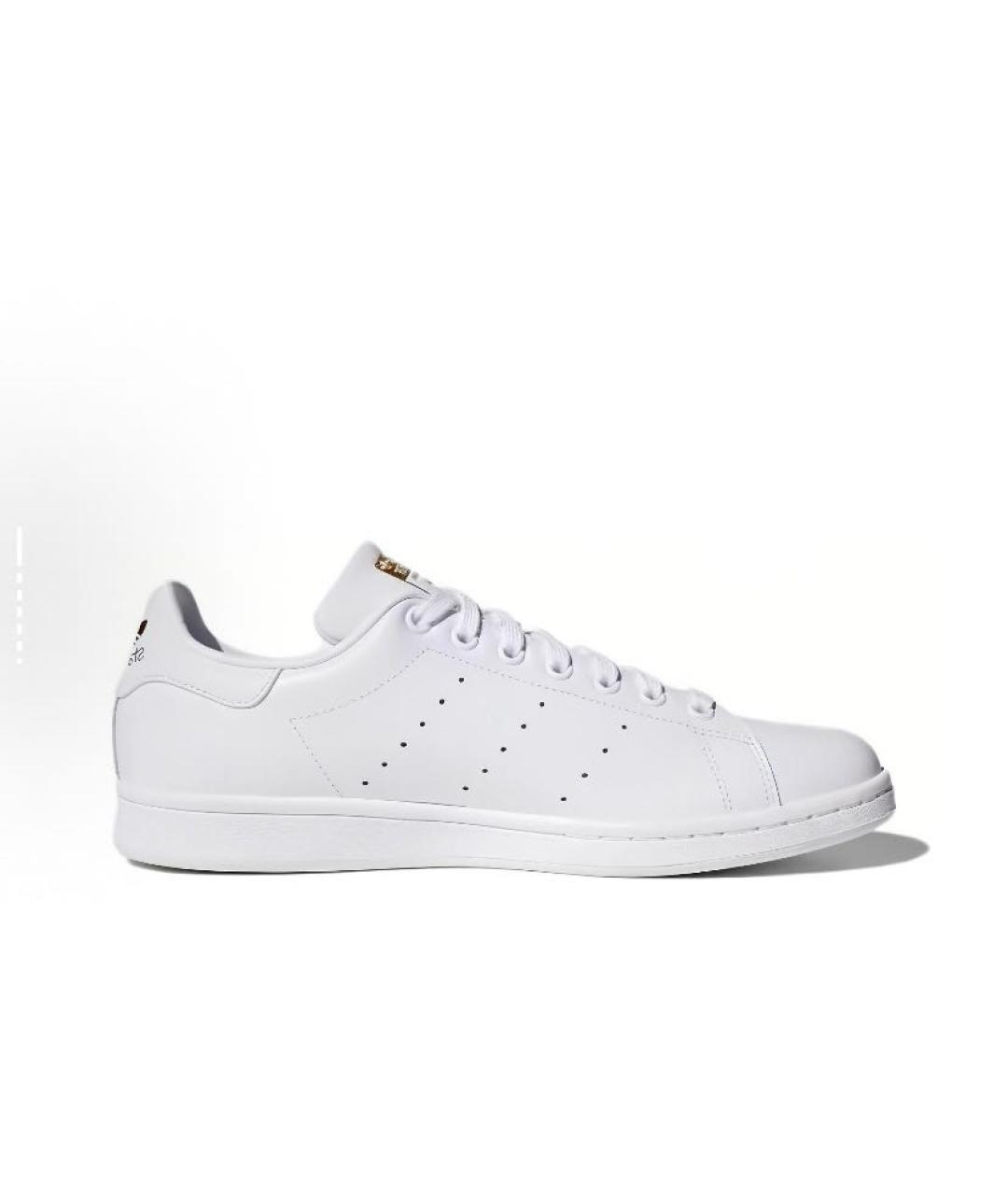 ADIDAS Белые кожаные низкие кроссовки / кеды, фото 3