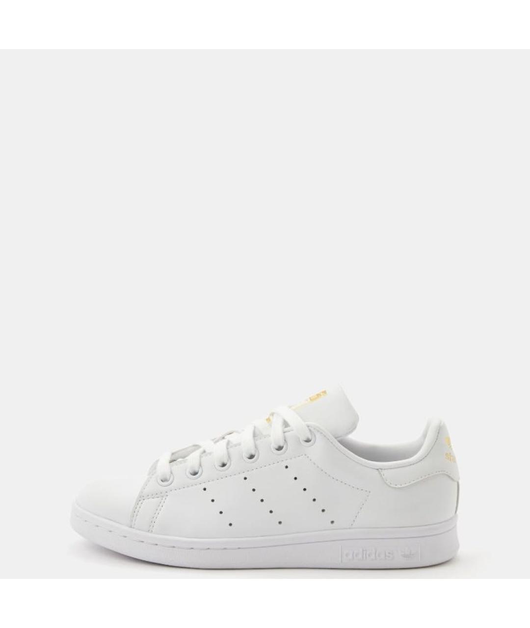 ADIDAS Белые кожаные низкие кроссовки / кеды, фото 2