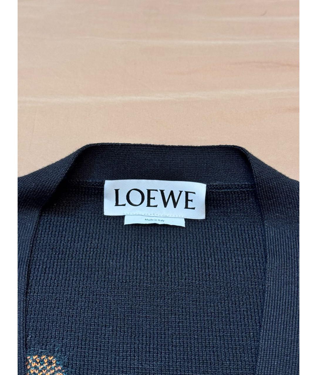 LOEWE Черный шерстяной кардиган, фото 4