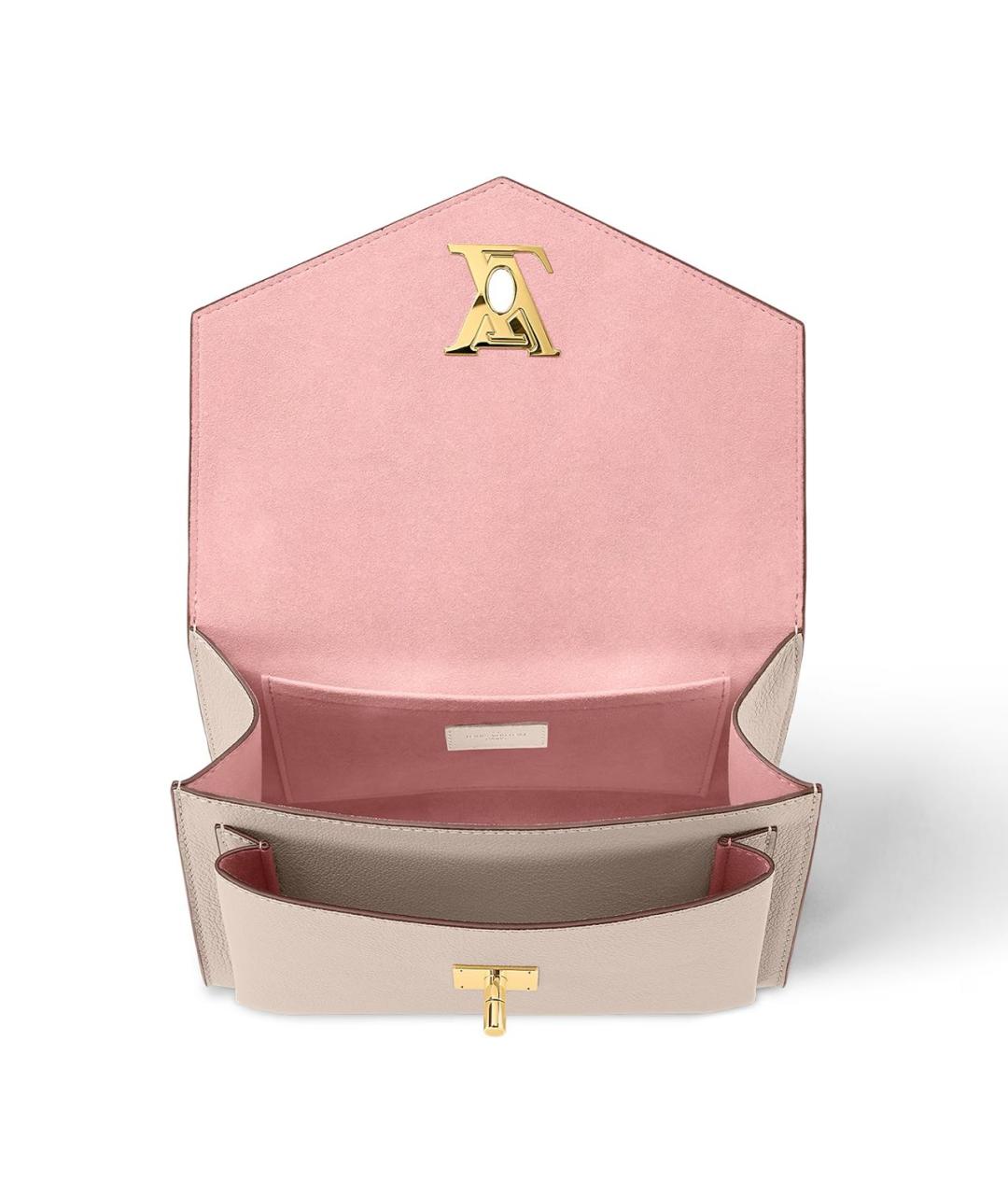 LOUIS VUITTON Бежевая сумка с короткими ручками, фото 3