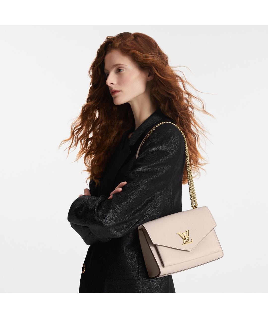 LOUIS VUITTON Бежевая сумка с короткими ручками, фото 7