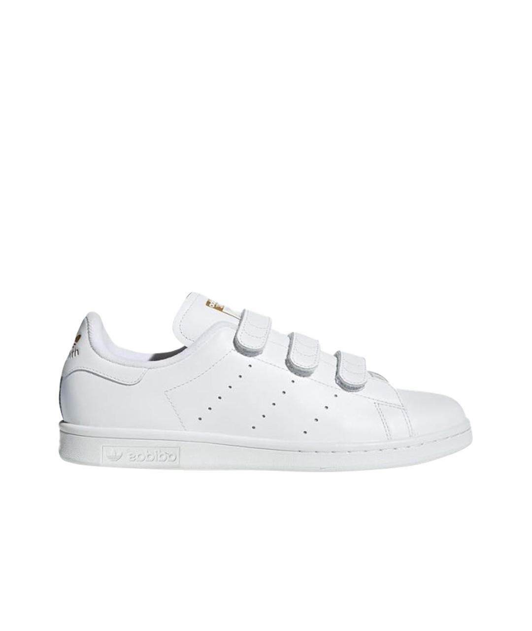 ADIDAS Белые кожаные низкие кроссовки / кеды, фото 1